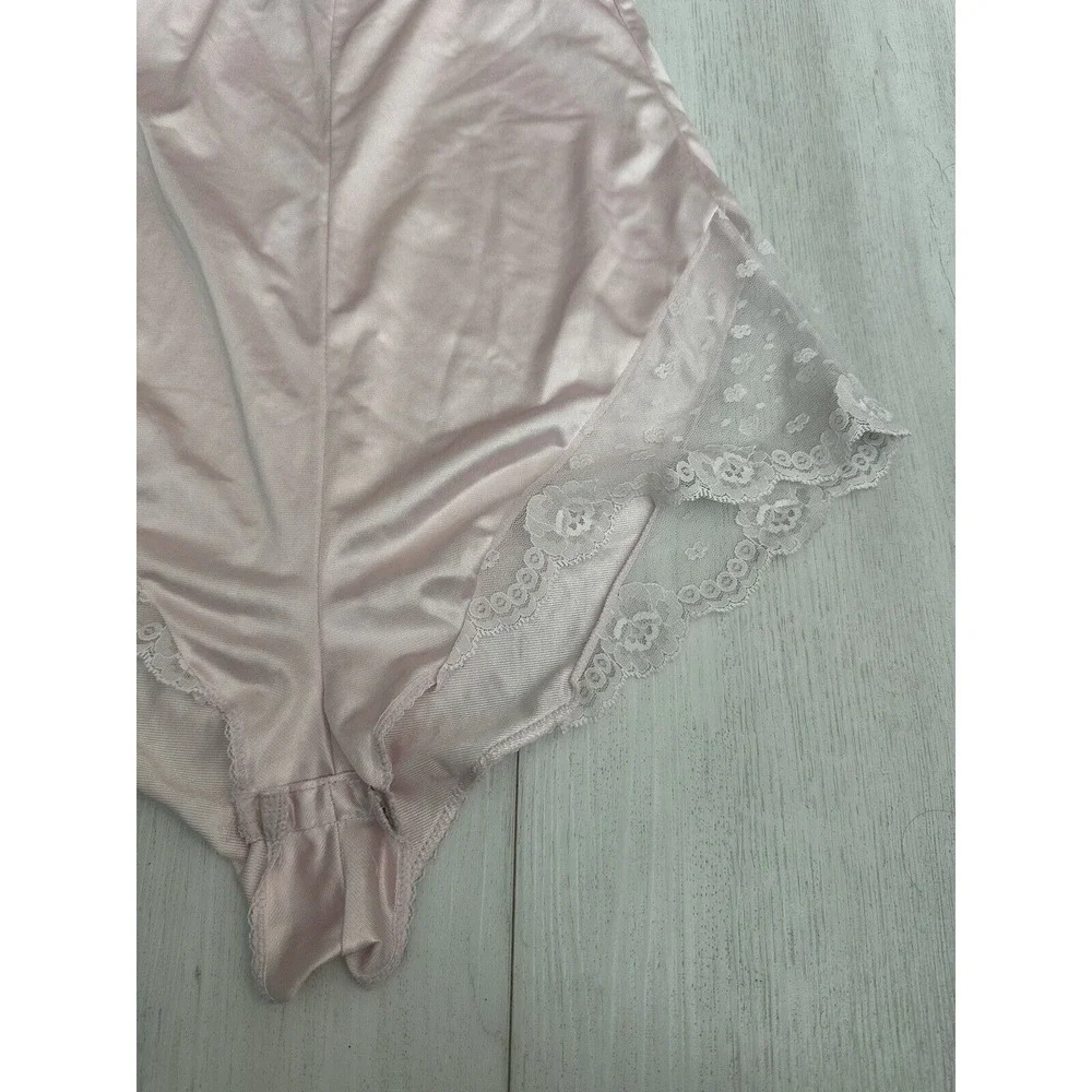 Vintage Warners Whimsies‎ Pink Teddie Body Suit 1970's Sz 32 Pink - Antron Nylon